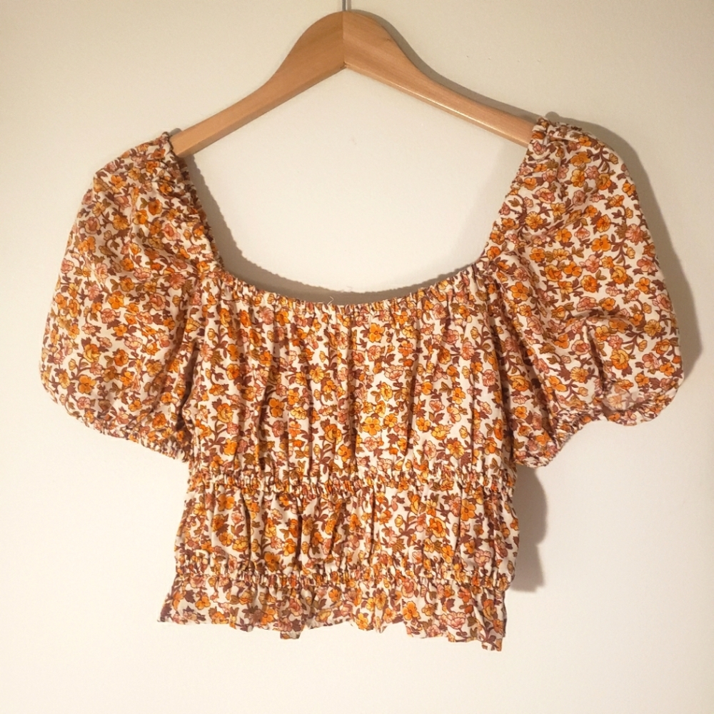Vintage Floral Crop Top
